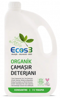 Ecos3 Organik Vegan Sıvı Çamaşır Deterjanı 72 Yıkama Deterjan kullananlar yorumlar